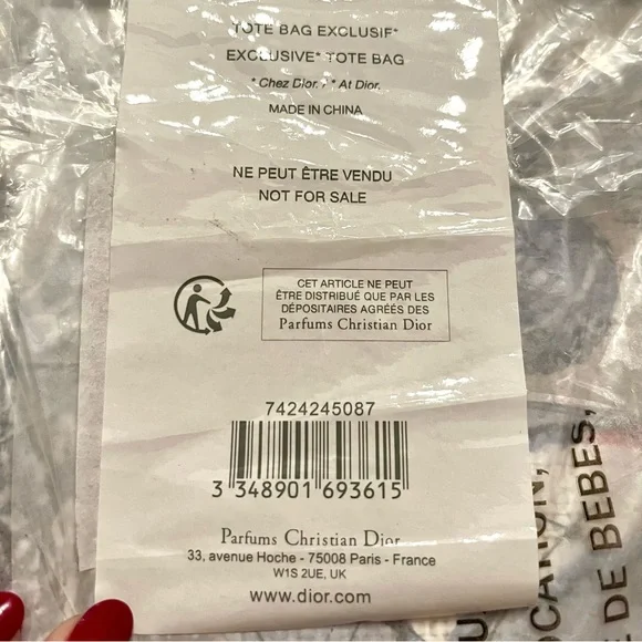 DIOR Around The World Straw Tote Bag NIB Christian Dior Parfums Beauty - Picture 4 of 15